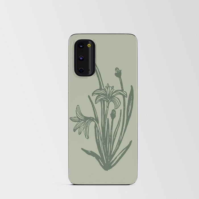 Wild Easter lily seamless pattern. Android Card Case