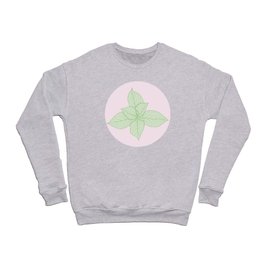 Hortensia Leaves Pattern Crewneck Sweatshirt