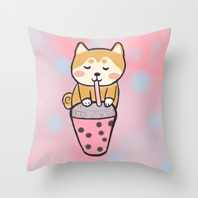 shiba throw pillow