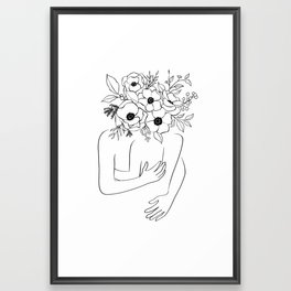 Couple Flowers Framed Art Print