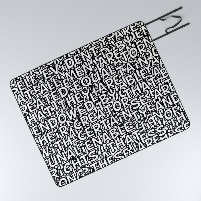 Word pattern letters typography Picnic Blanket