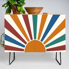 Multicolor retro Sun design 10 Credenza