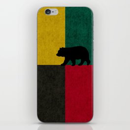Bear On Colorblock iPhone Skin