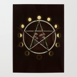 Wiccan magic circle Poster