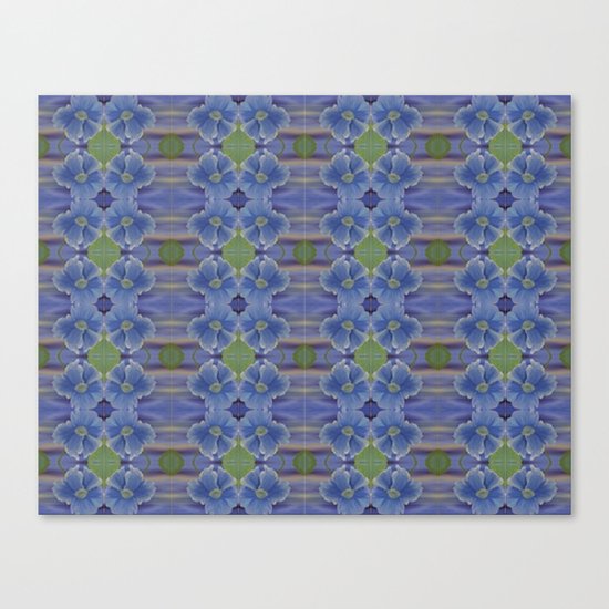 Nasturtium Flower Pattern Canvas Print