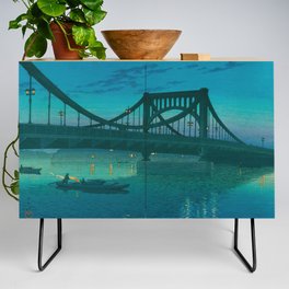 Kiyosu Bridge by Kawase Hasui Credenza