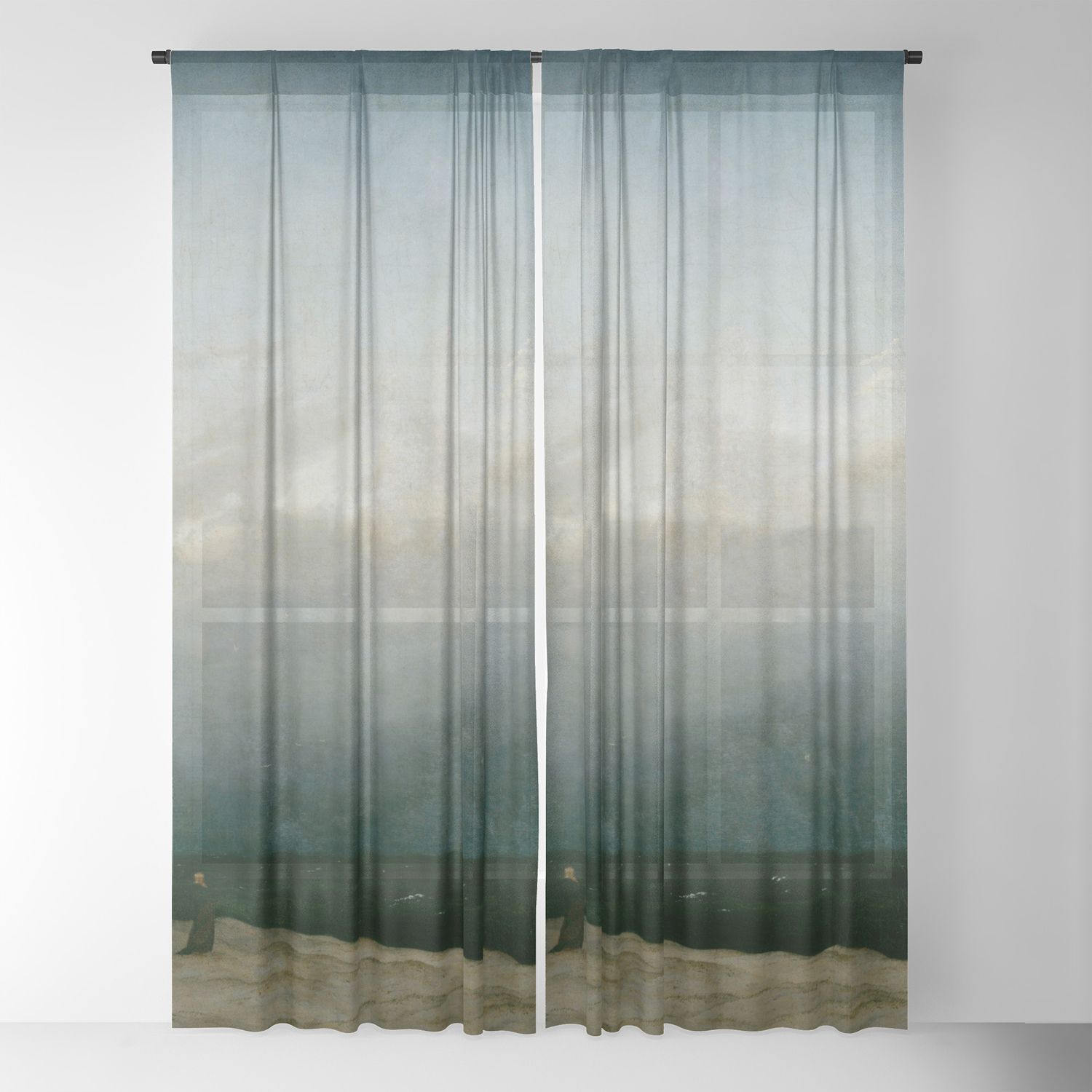 sheer shower curtain
