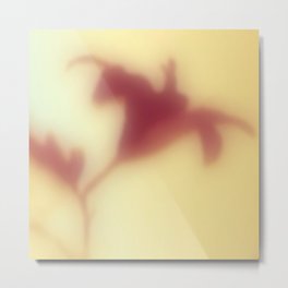Abstract orange flower silhouette Metal Print | Neutralcolor, Daylily, Terracottarust, Flowerflowers, Softedges, Orangeyellowbrown, Burntorange, Silhouette, Blurblurry, Westerndecor 