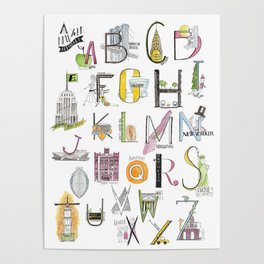 A New York Alphabet Poster