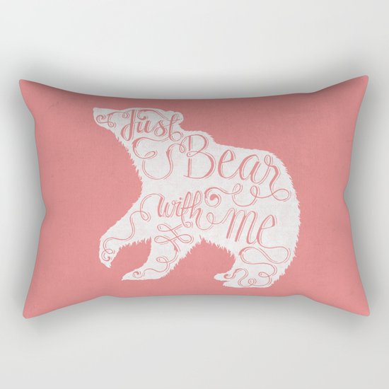 BEAR WITH ME - PINK Rectangular Pillow