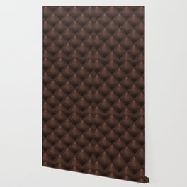Seamless luxury dark chocolate brown pattern and background. Genuine Leather. Vintage illustration Wallpaper