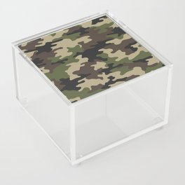 vintage military camouflage Acrylic Box