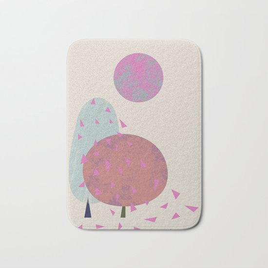 Trees in wind Bath Mat