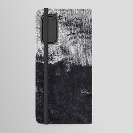 Black And White Large Abstract Landscape Horizontal Painting Android Wallet Case