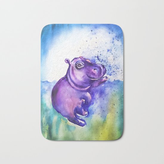 Fiona the Hippo - Splashing around Bath Mat
