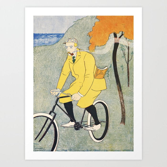 Man Riding Bicycle Art Print