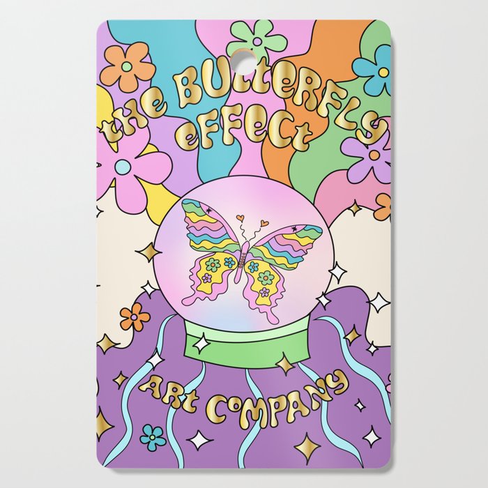 Butterfly Effect Vintage Style Poster Cutting Board