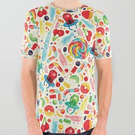 Candy Pattern - White All Over Graphic Tee