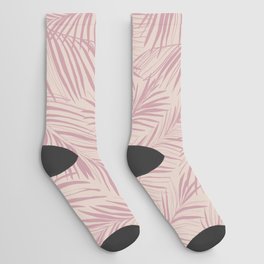 Tropical paradise in pink plum Socks