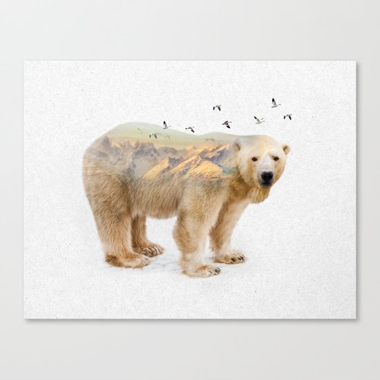 Wild I Shall Stay | Polar Bear Canvas Print