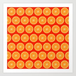 Oranges Pattern Art Print