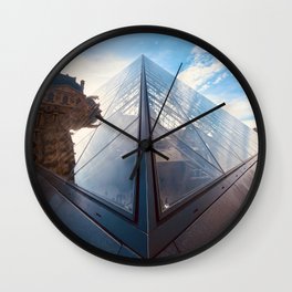 Louvre Museum, Paris photography, Ieoh Ming Pei pyramid, The Louvre, first arrondissement Wall Clock