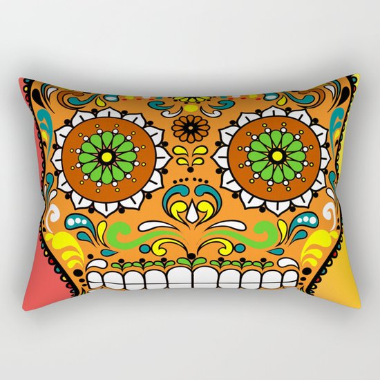 Sugar Skull #8 Rectangular Pillow