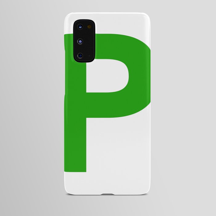 Letter P (Green & White) Android Case