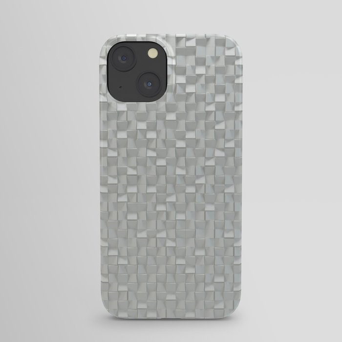 White mosaic pattern iPhone Case