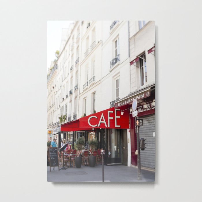 Cafe in Paris Metal Print
