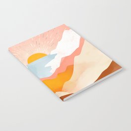 Retro lake Sunset Notebook