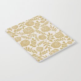 Gold Flower Pattern Notebook