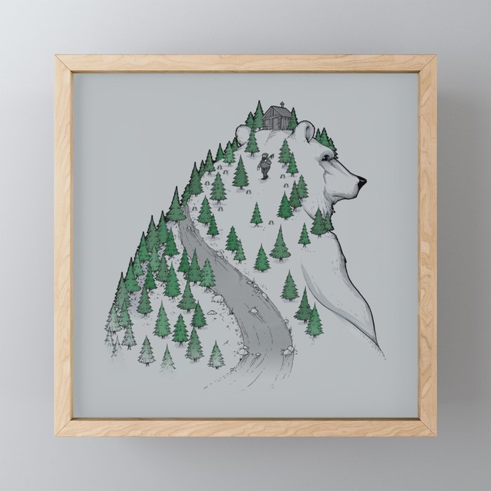 Wild Bear Framed Mini Art Print