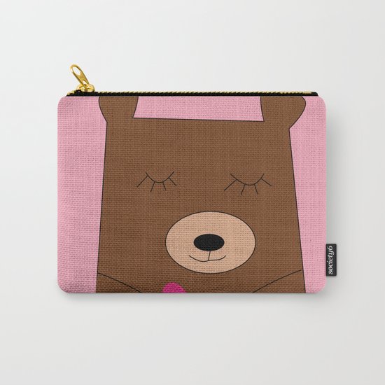 Bear in love pink Carry-All Pouch