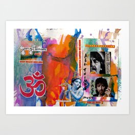 The Quiet Beatle Art Print | Music, Givemelove, Collage, Allthingsmustpass, George, Beatle, Harrison, Inspirationalpeople, Herecomesthesun 