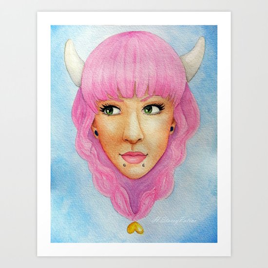 Bubblegum Queen Art Print