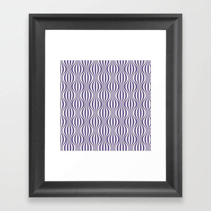 Ultra Violet Wavy Pattern Framed Art Print