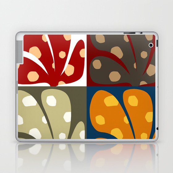 Spots patterned color leaves patchwork 1 Laptop & iPad Skin