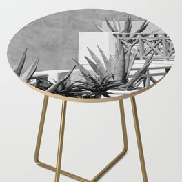 Santorini Agave Dream in BW #1 #wall #decor #art #society6 Side Table