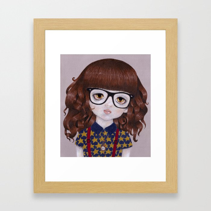 Margot- Hipster Girl Framed Art Print