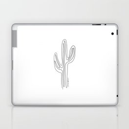 Saguaro Cactus Linear Minimal Black and White Laptop Skin