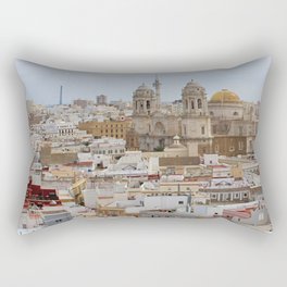 Spain Photography - Overview Over The City Of Cádiz Rectangular Pillow