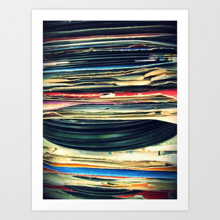 put your records on Art Print