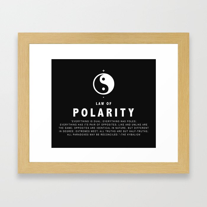 Law of Polarity Framed Art Print