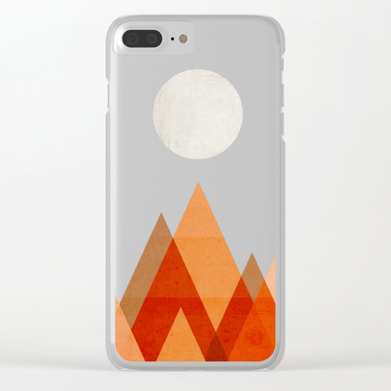 Full moon over Sahara desert Clear iPhone Case