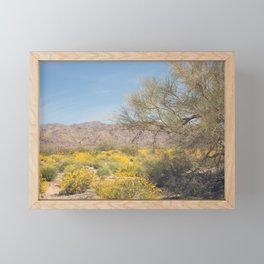 Joshua Tree Wildflowers Framed Mini Art Print