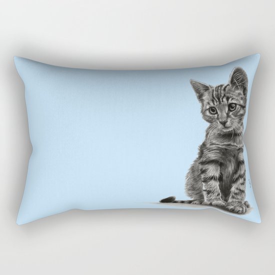 Kitty - PENCIL DRAWING Rectangular Pillow