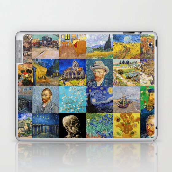 Vincent van Gogh - Masterpieces Patchwork, Grid Laptop & iPad Skin