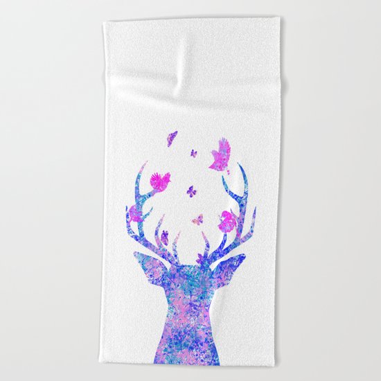 Flying Amongst the Antlers Beach Towel