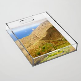 Roques de Anaga coastline landscape | Santa Cruz de Tenerife, Canary Islands Acrylic Tray